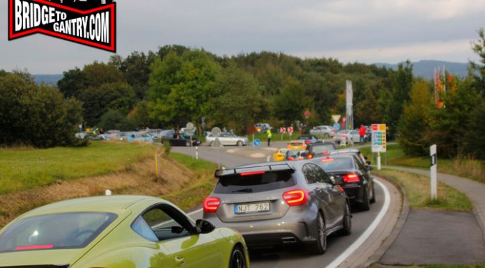 Traffic Jam on the Nurburgring Causes Chaos