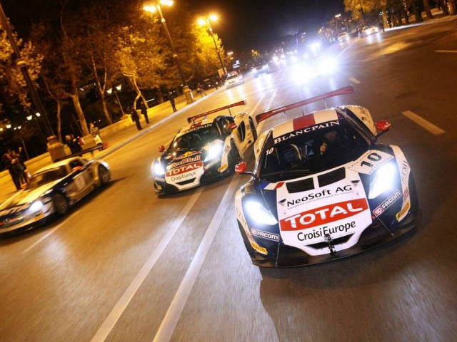 Baku World Challenge 2013: GT Racecars Street Parade at Night