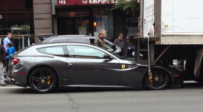 Ferrari FF and Truck Collide in New York, Ferrari Comes Off Worse
