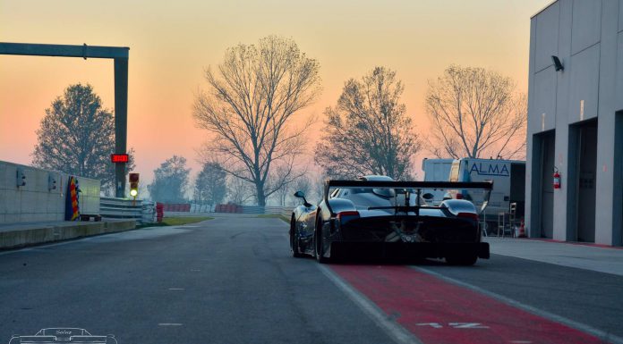 Blue Pagani Zonda Revolucion Tests on Track