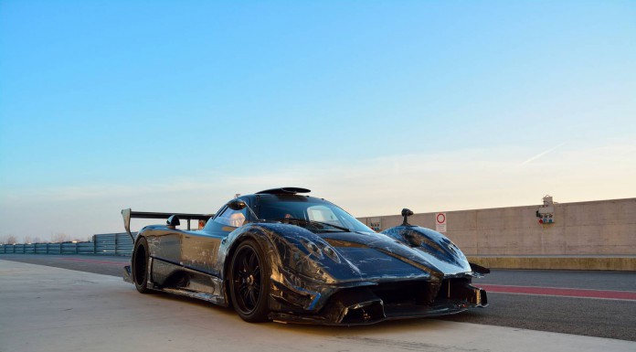 Blue Pagani Zonda Revolucion Tests on Track