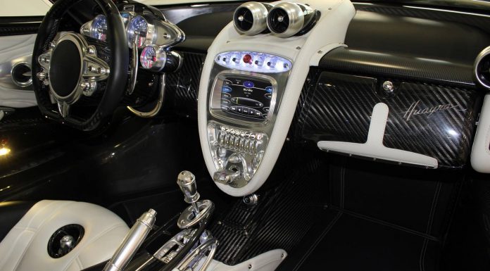 White and Carbon Fiber Pagani Huayra For Sale in Dubai