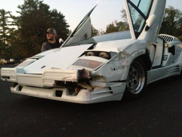 Real 25th Anniversary Lamborghini Countach Destroyed in the Movie "The Wolf of Wall Street"