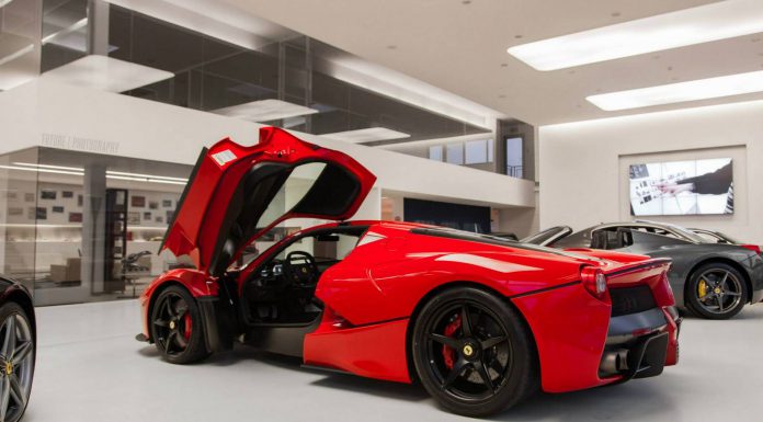 Red Ferrari LaFerrari in Geneva Switzerland 