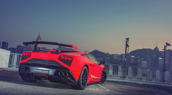 Red Lamborghini Gallardo LP570-4 Squadra Corse in Hong Kong