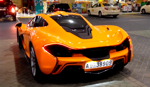 Orange McLaren P1 Spotted Filling Up in Dubai