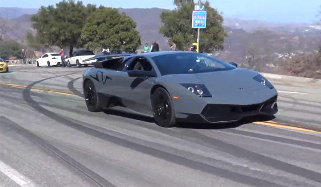 Launching a Lamborghini Murcielago SV on Mulholland