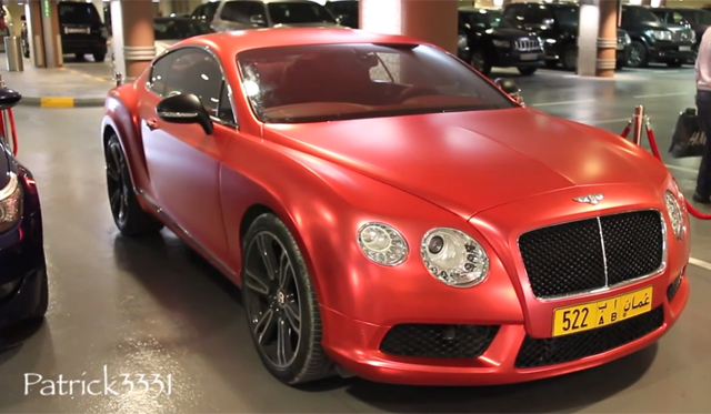 Bentley Continental GT Receives Satin Red Wrap