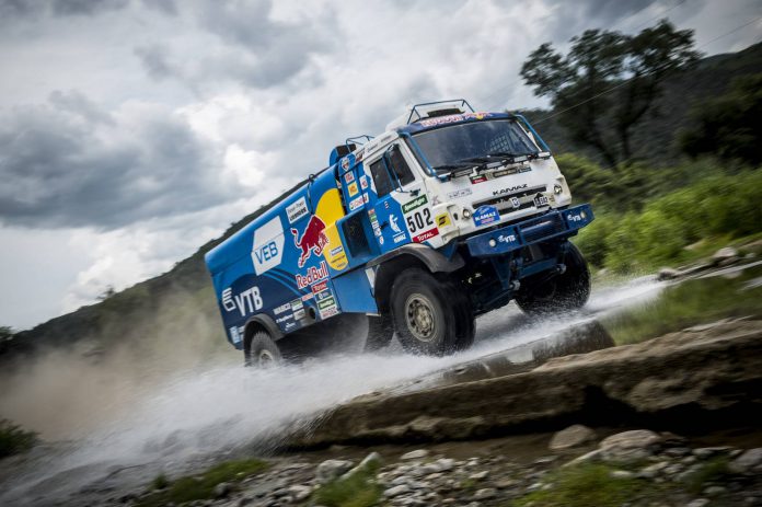 Eduard Nikolaev driving a KAMAZ truck