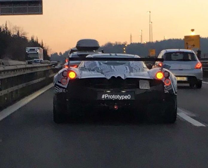 Pagani Huayra BC spy shot