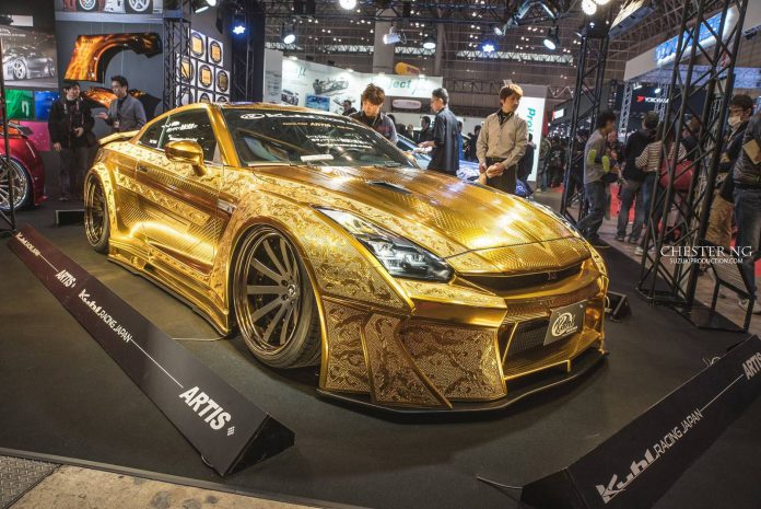 Gold Nissan GT-R