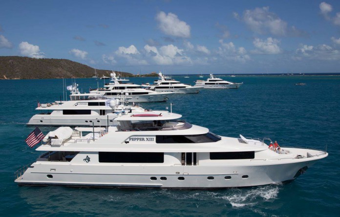 Superyachts at the Westport Rendezvous Cruise
