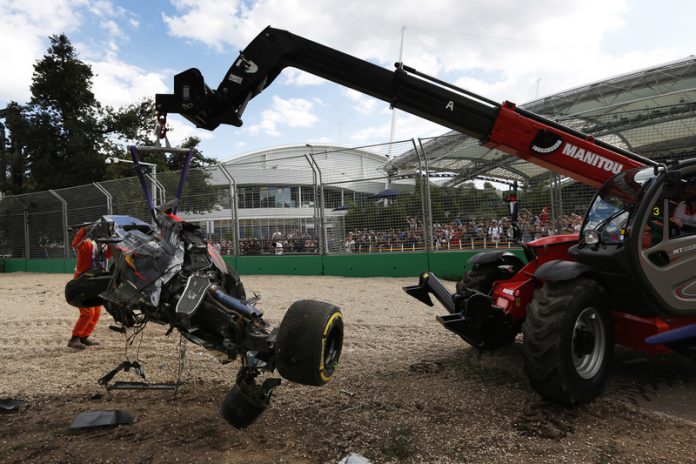Alonso's McLaren after the crash