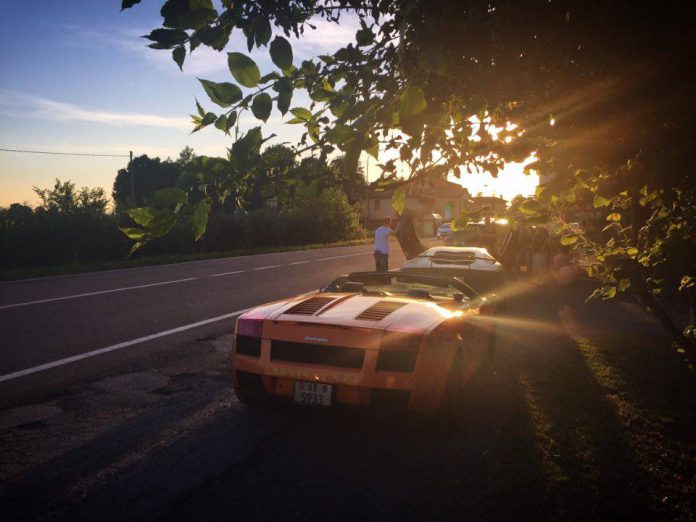 Sunset with Lamborghinis