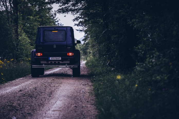 Mercedes-Benz G500 4x4² on the road