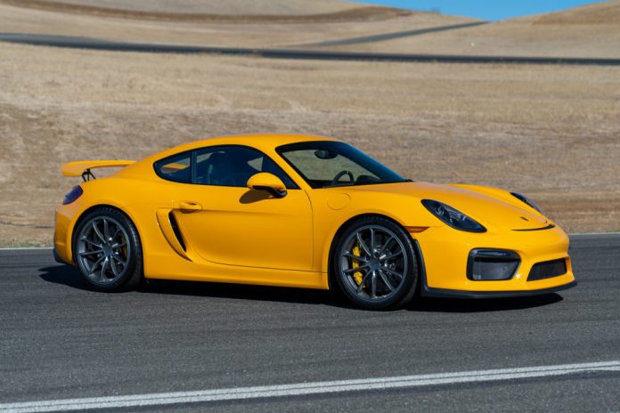 Signal Yellow Porsche Cayman GT4